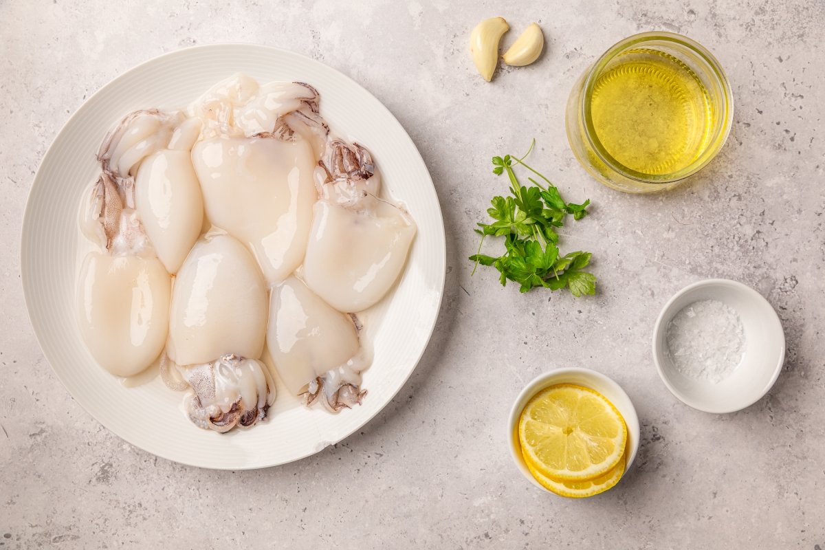 Ingredientes del sepionet a la plancha