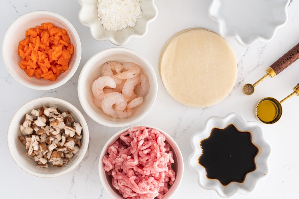 Ingredientes del Siu Mai