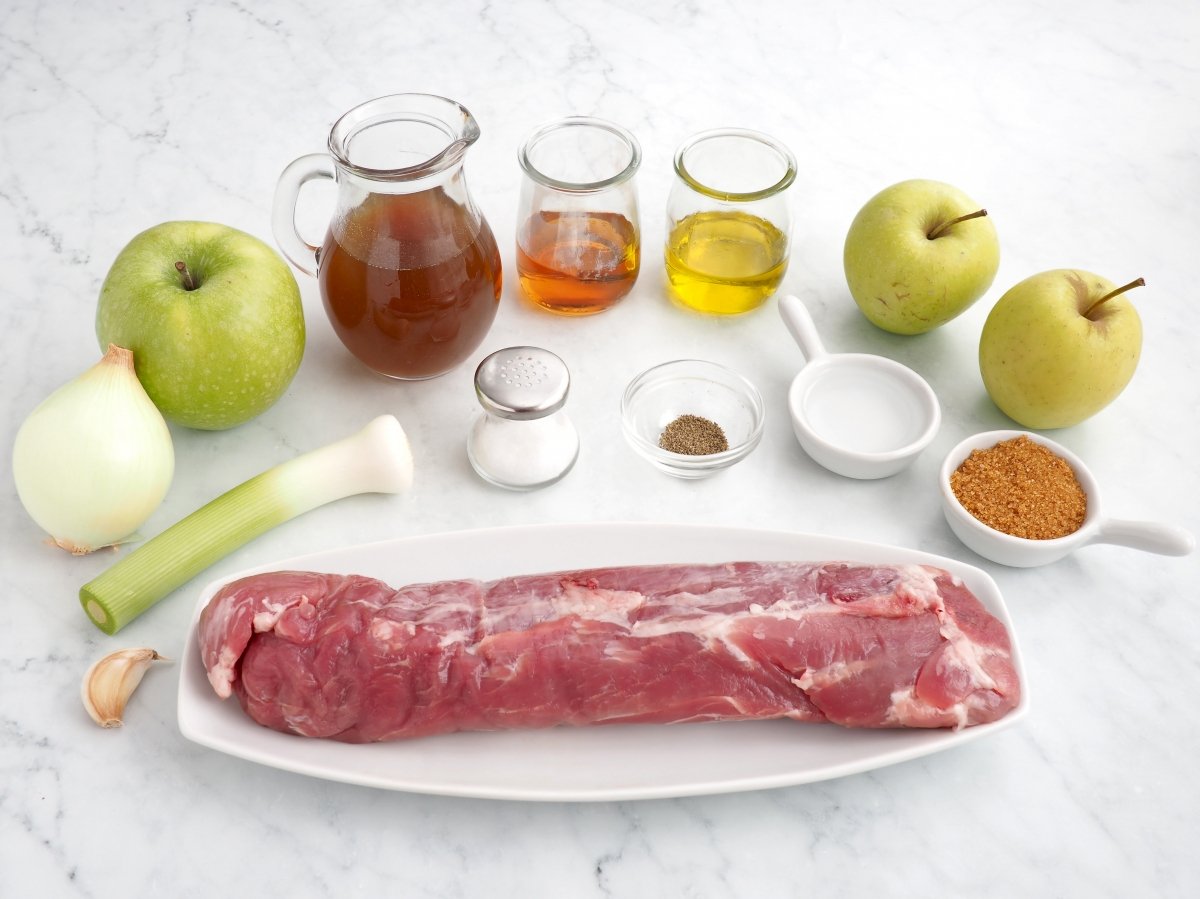 Ingredientes del solomillo de cerdo con manzana
