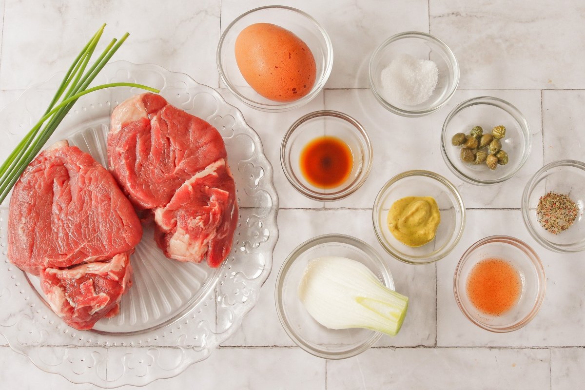 Ingredientes del steak tartar