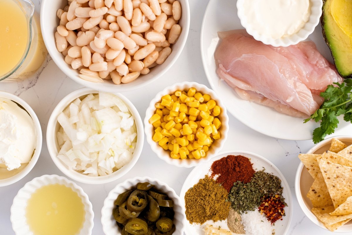 Ingredientes del White Chicken Chili