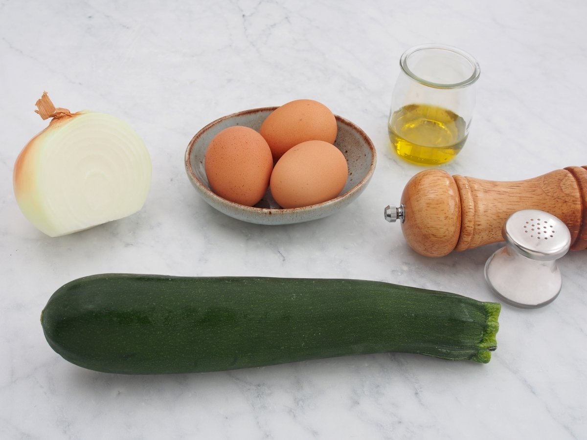 Ingredientes del zarangollo murciano