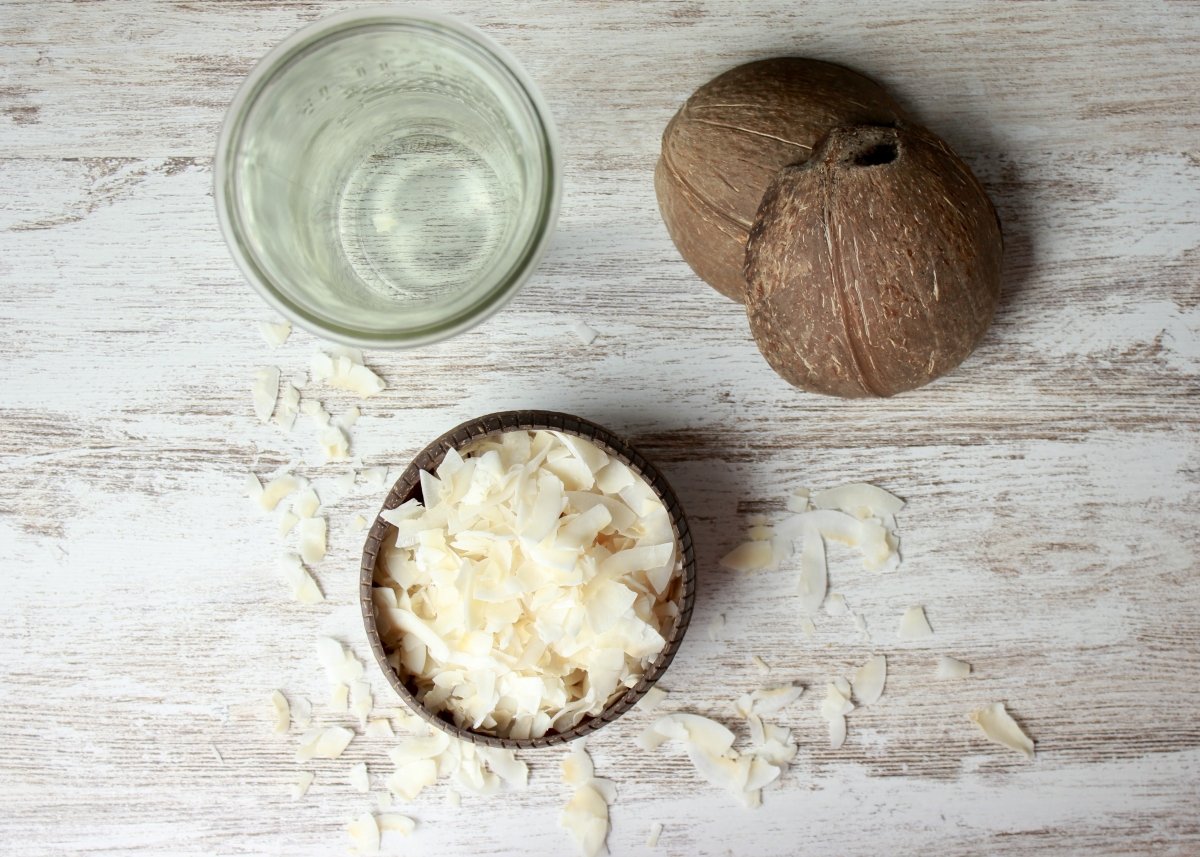 Ingredientes necesarios para hacer leche de coco