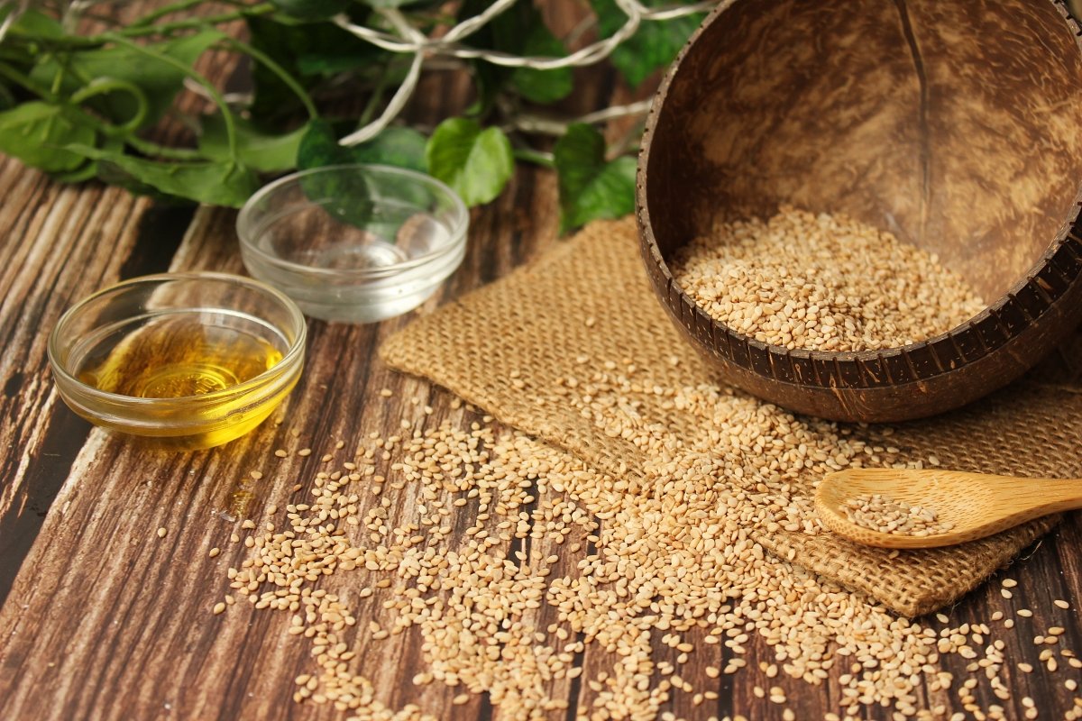 Ingredientes necesarios para hacer tahini o pasta de semillas de sésamo