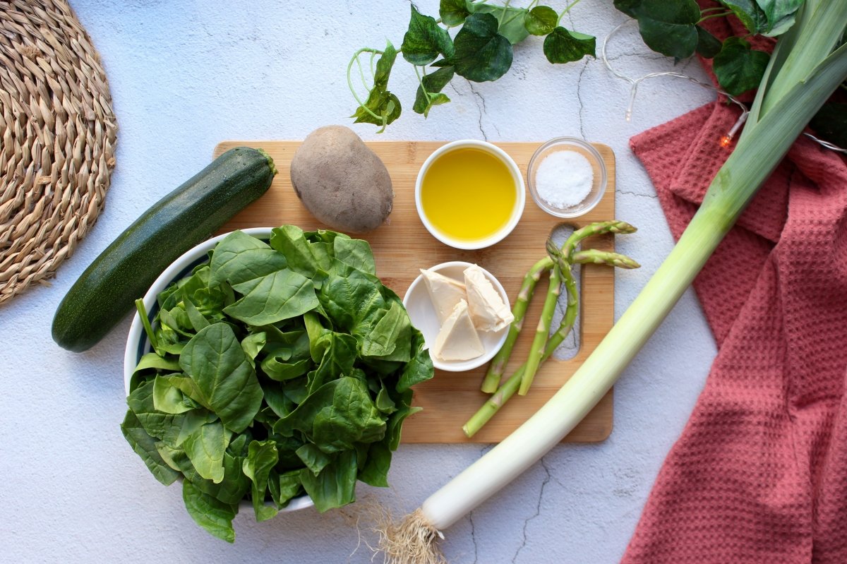 Ingredientes necesarios para hacer una crema de verduras