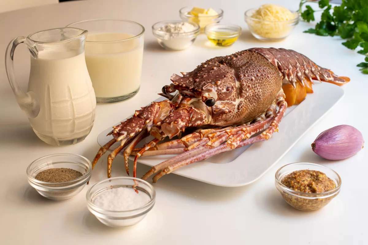 Ingredientes necesarios para preparar langosta Thermidor