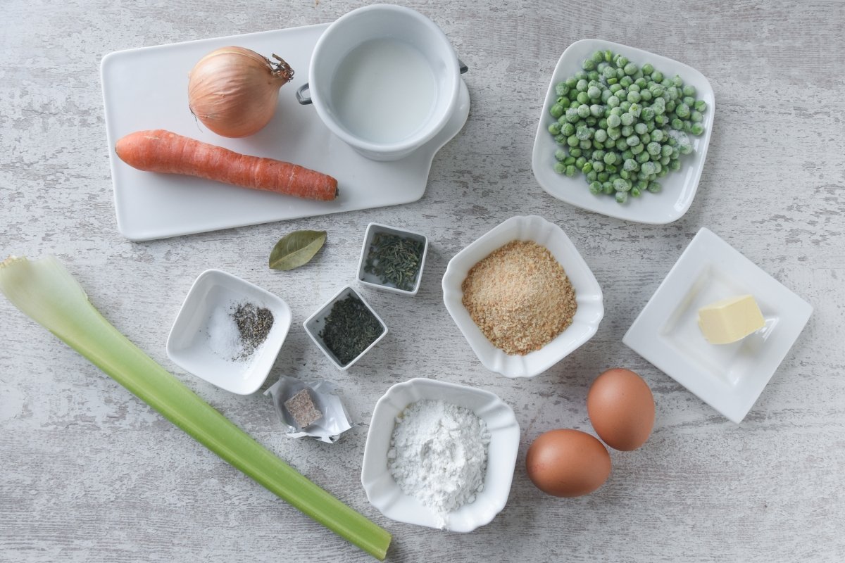 Ingredientes para las croquetas de verduras