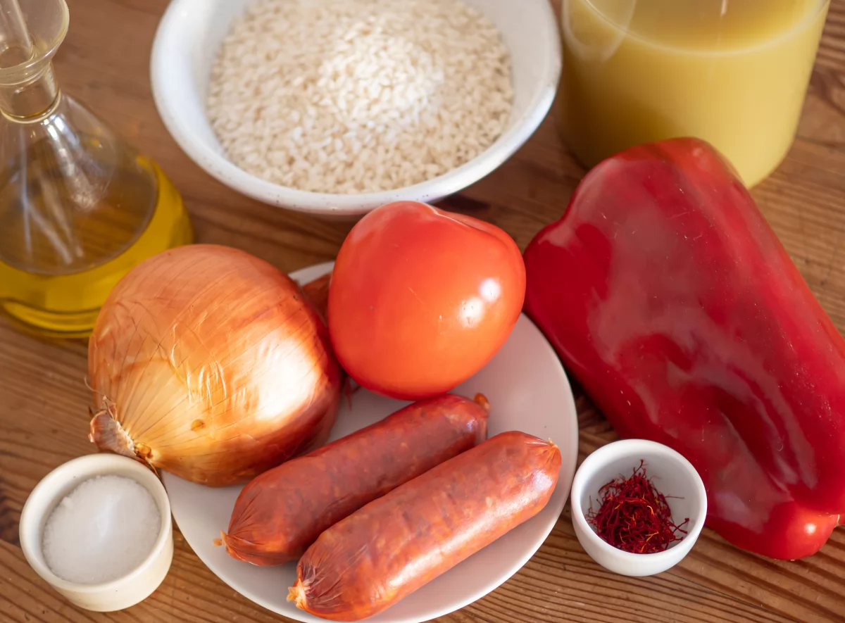 Arroz con chorizo 1 ingredientes para el arroz con chorizo *