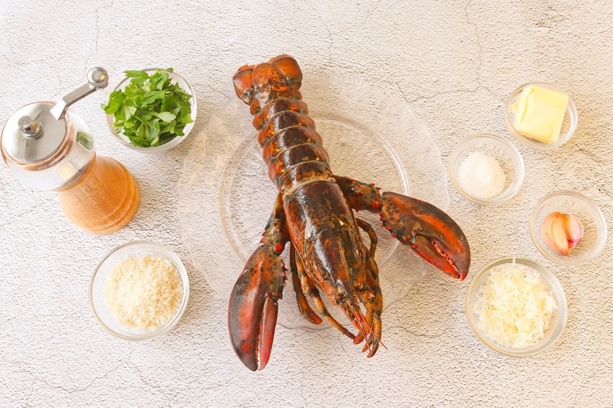 Ingredientes para el bogavante al horno