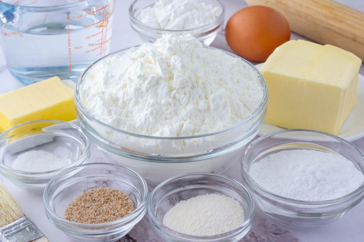 Ingredientes para el hojaldre sin gluten