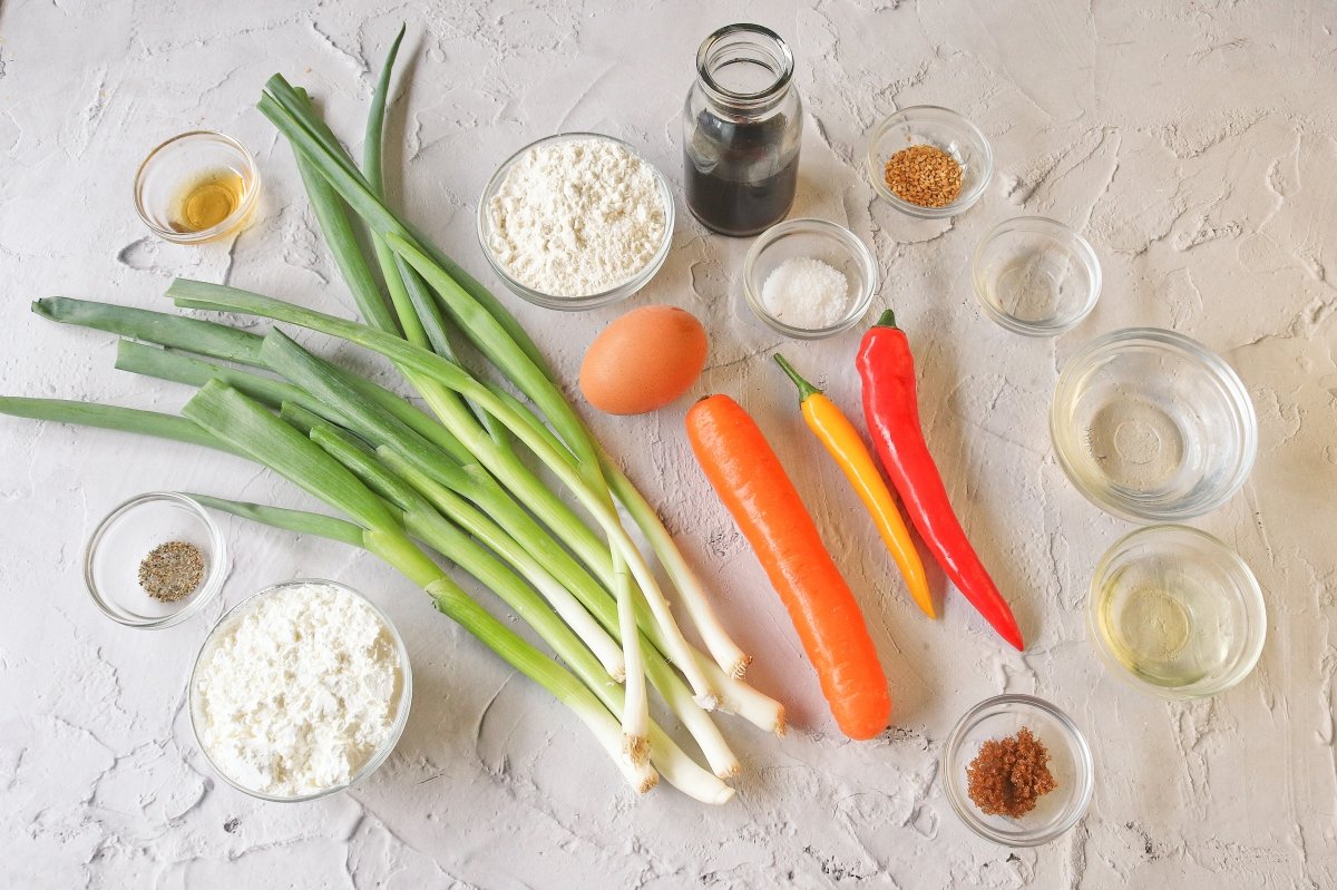 Ingredientes para el pajeon