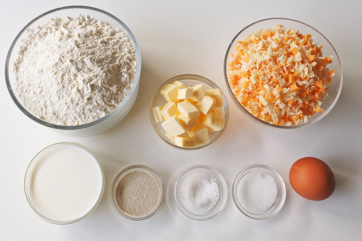 Ingredients for cheese bread