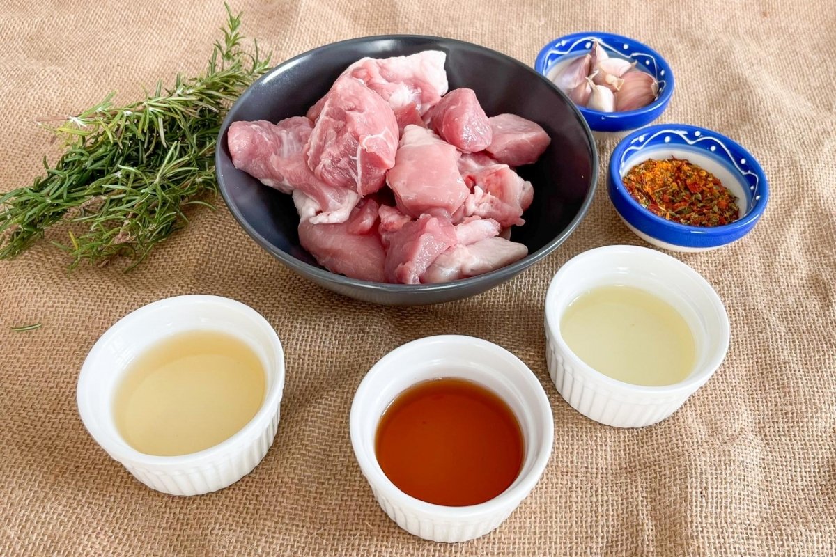 Ingredientes para elaborar carne fiesta