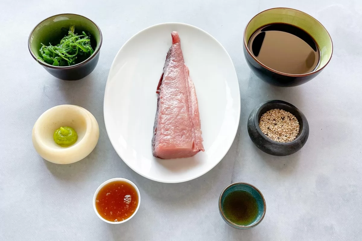 Tataki de bonito 1 Ingredientes para elaborar tataki de bonito