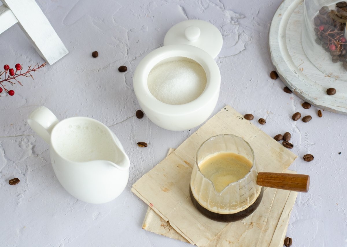 Ingredientes para hacer café con leche