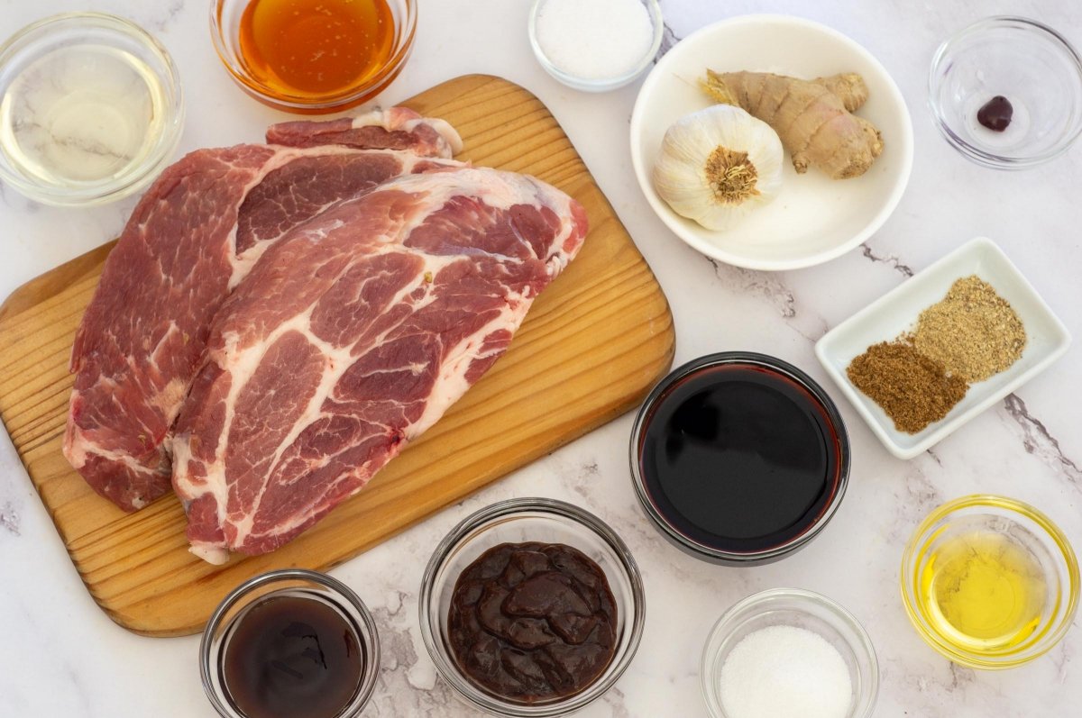Ingredientes para hacer char siu