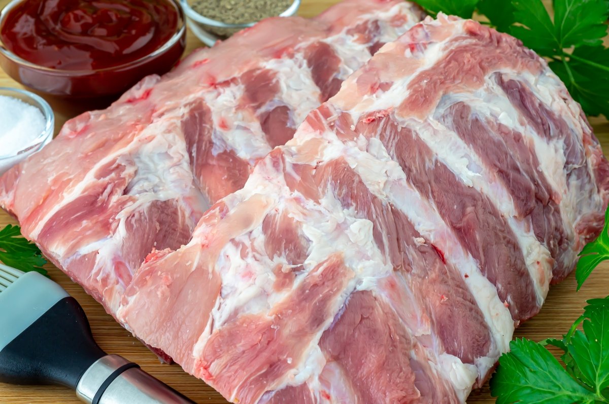 Ingredientes para hacer costillas de cerdo al horno