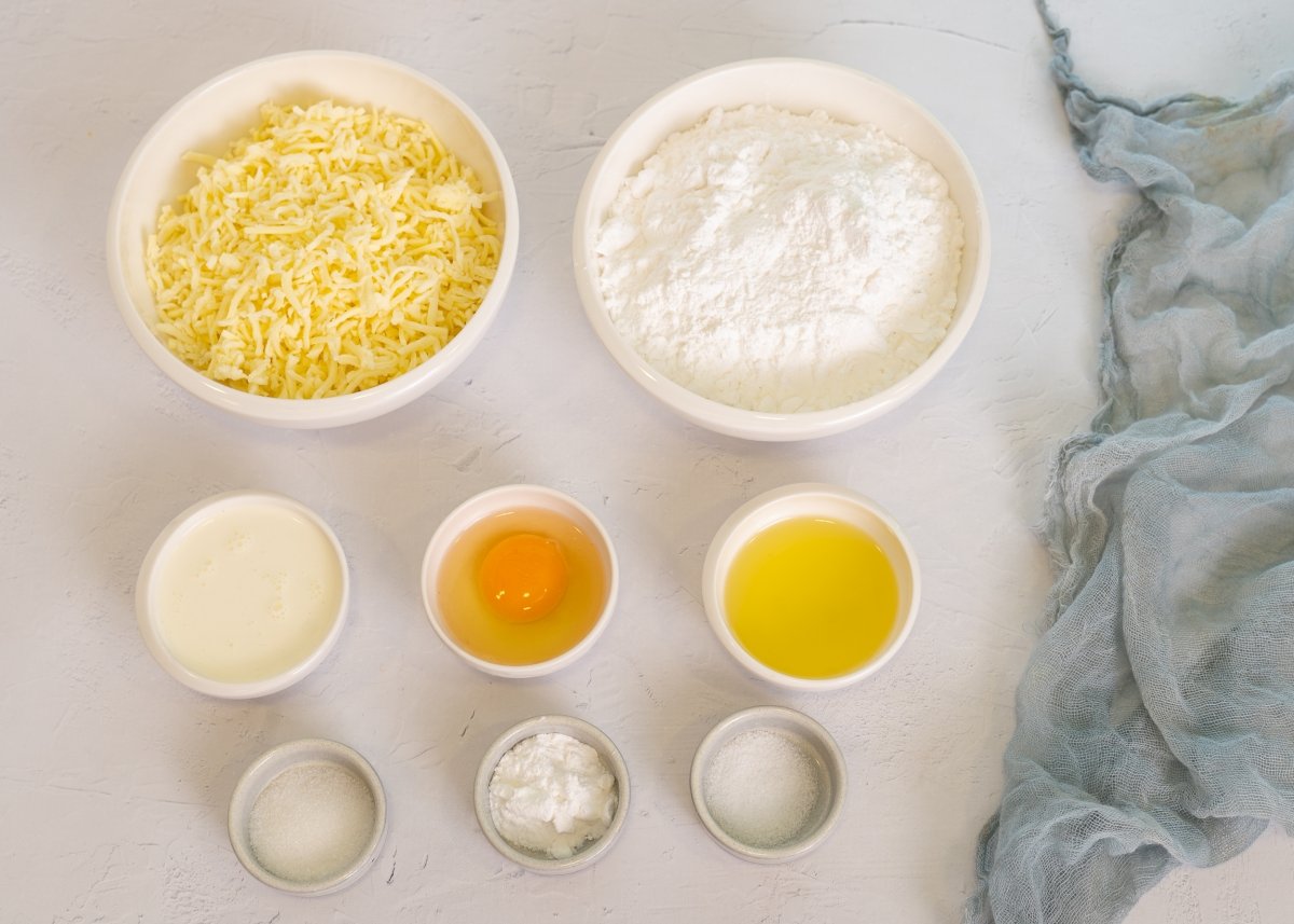 Ingredientes para hacer el pan de yuca