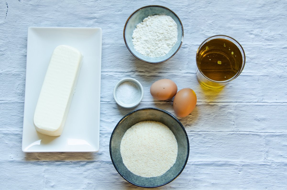 Ingredientes para hacer fingers de queso