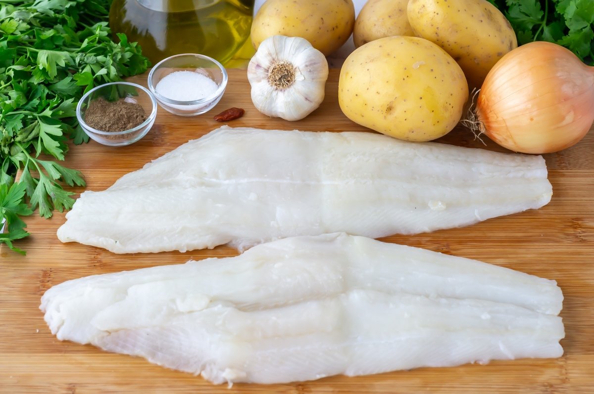 Ingredientes para hacer fletán al horno