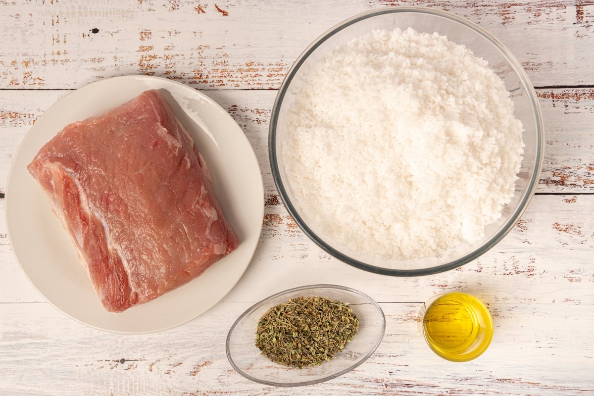 Ingredientes para hacer lomo a la sal