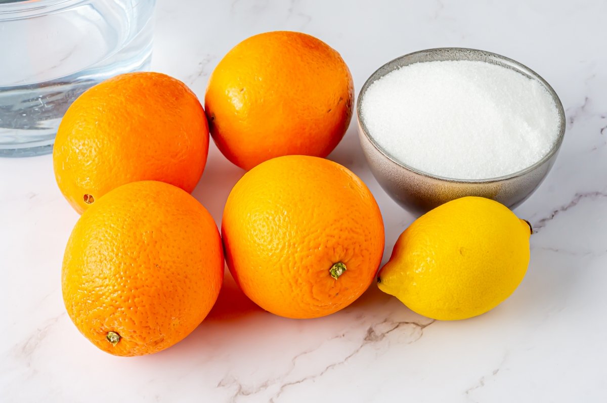 Ingredientes para hacer mermelada de naranja