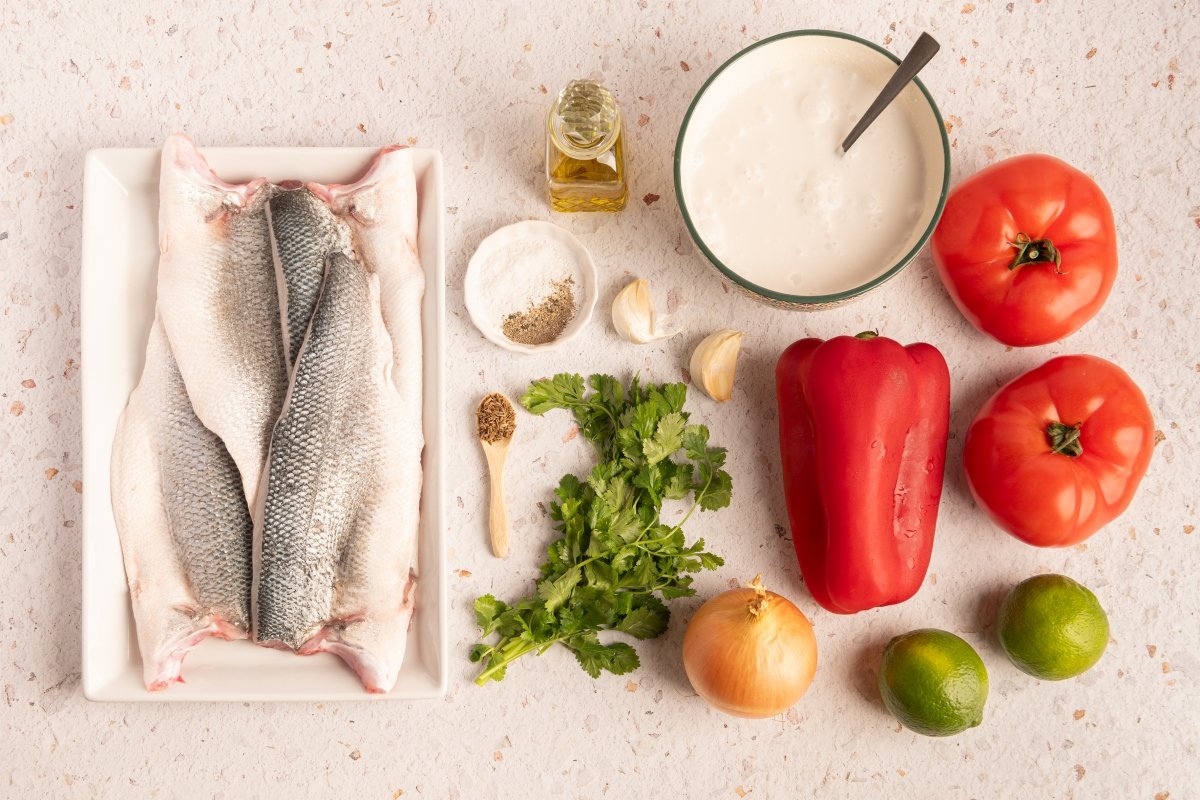 Ingredientes para hacer moqueca de peixe