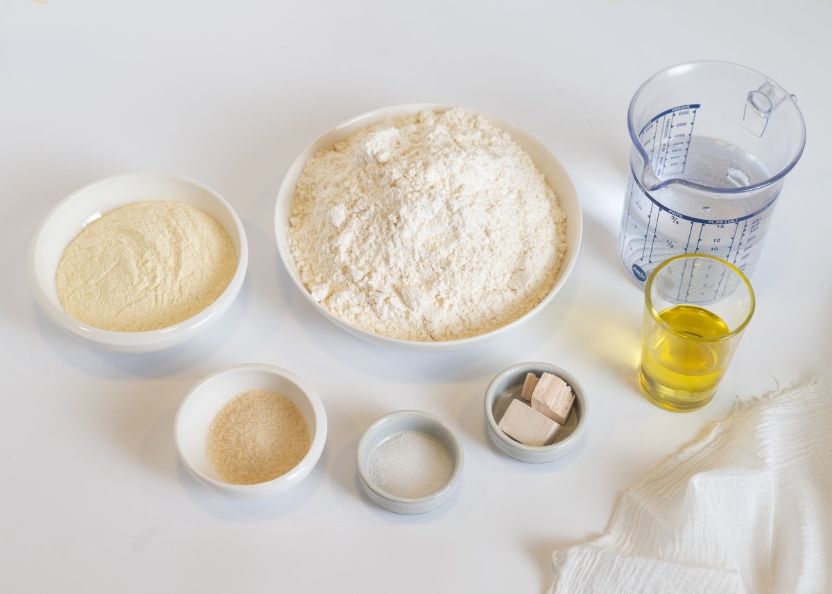 Ingredientes para hacer pan marroquí