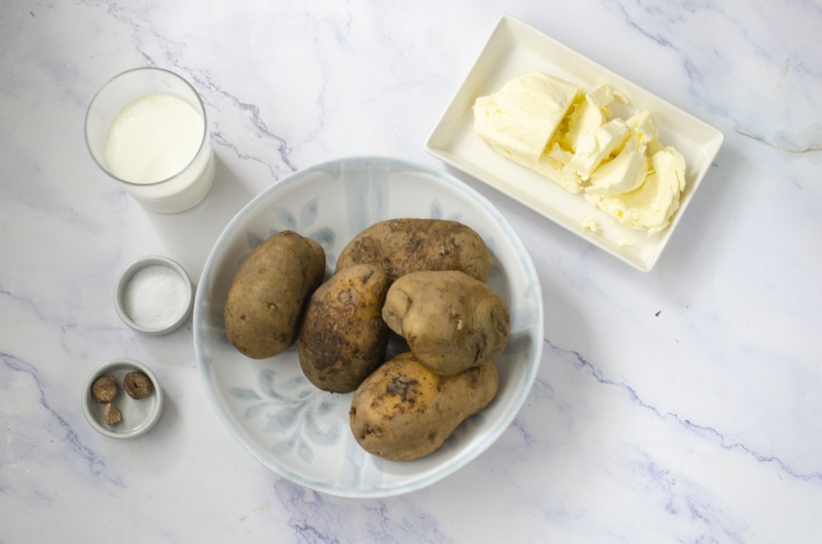 Ingredientes para hacer parmentier de patata