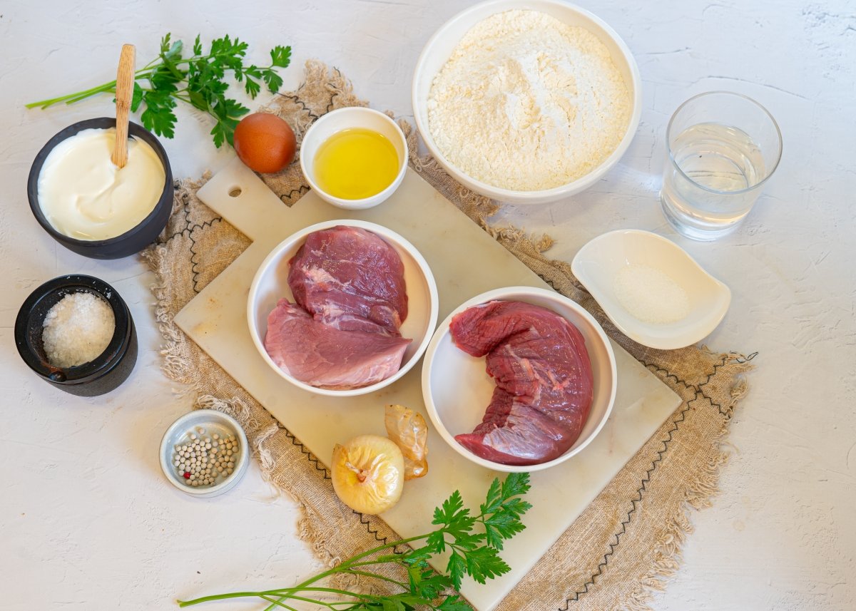 Ingredientes para hacer Pelmeni