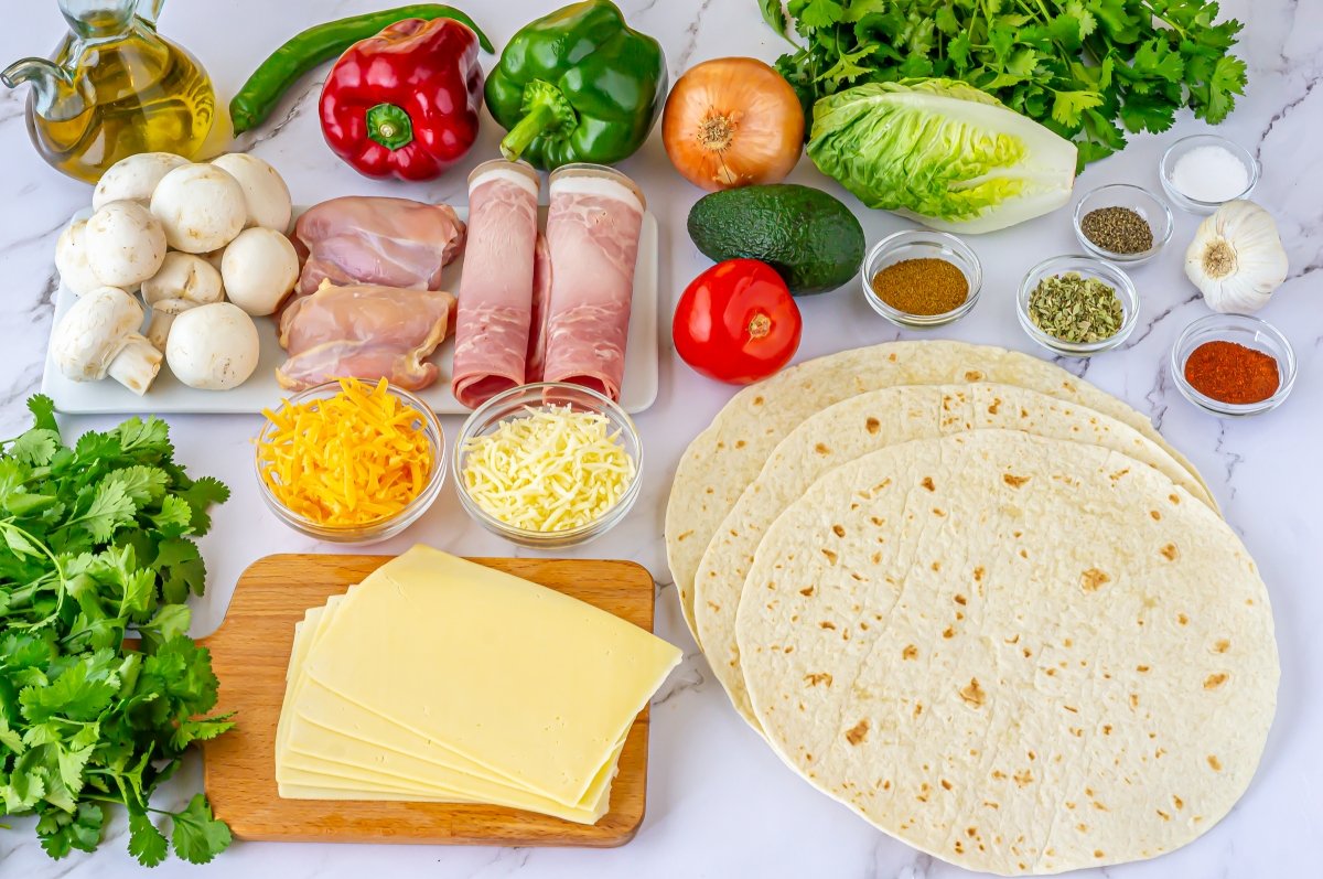 Ingredientes para hacer quesadillas