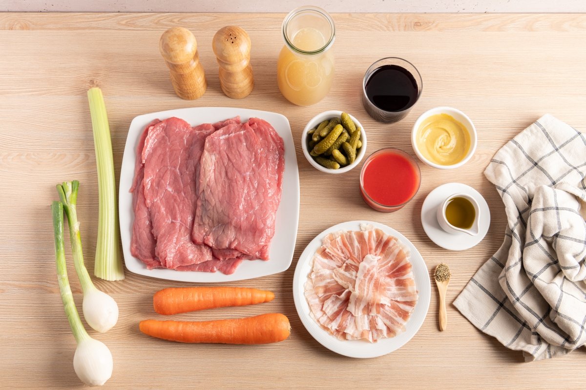 Ingredientes para hacer rouladen