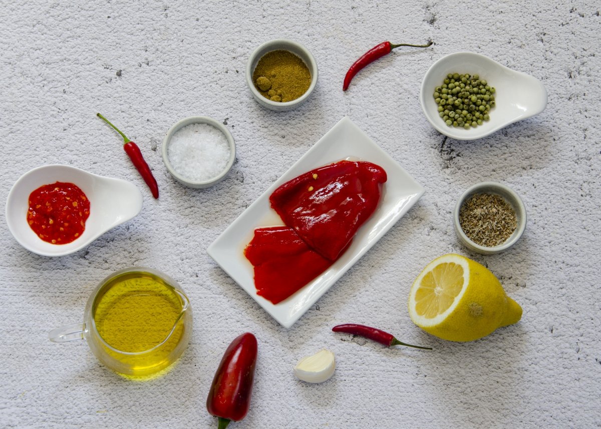 Ingredientes para hacer salsa harissa