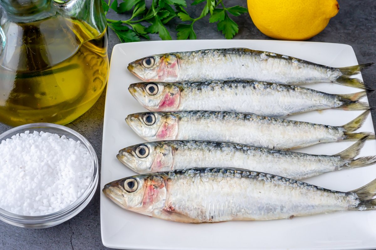 Ingredientes para hacer sardinas a la plancha