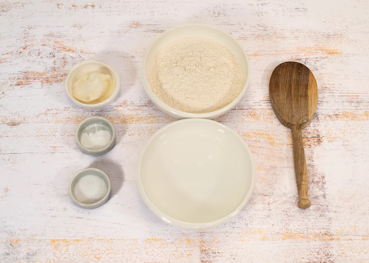 Ingredientes para hacer tortillas de trigo