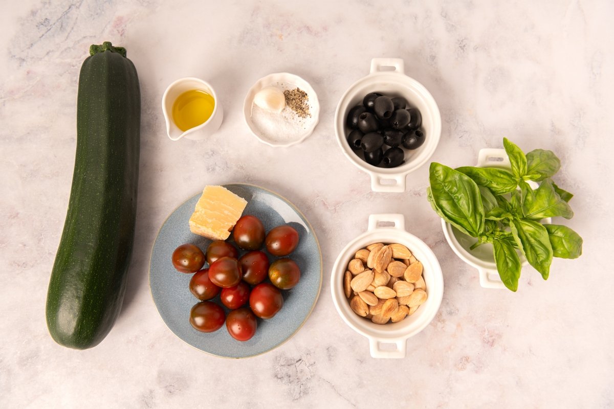 Ingredientes para hacer zoodles