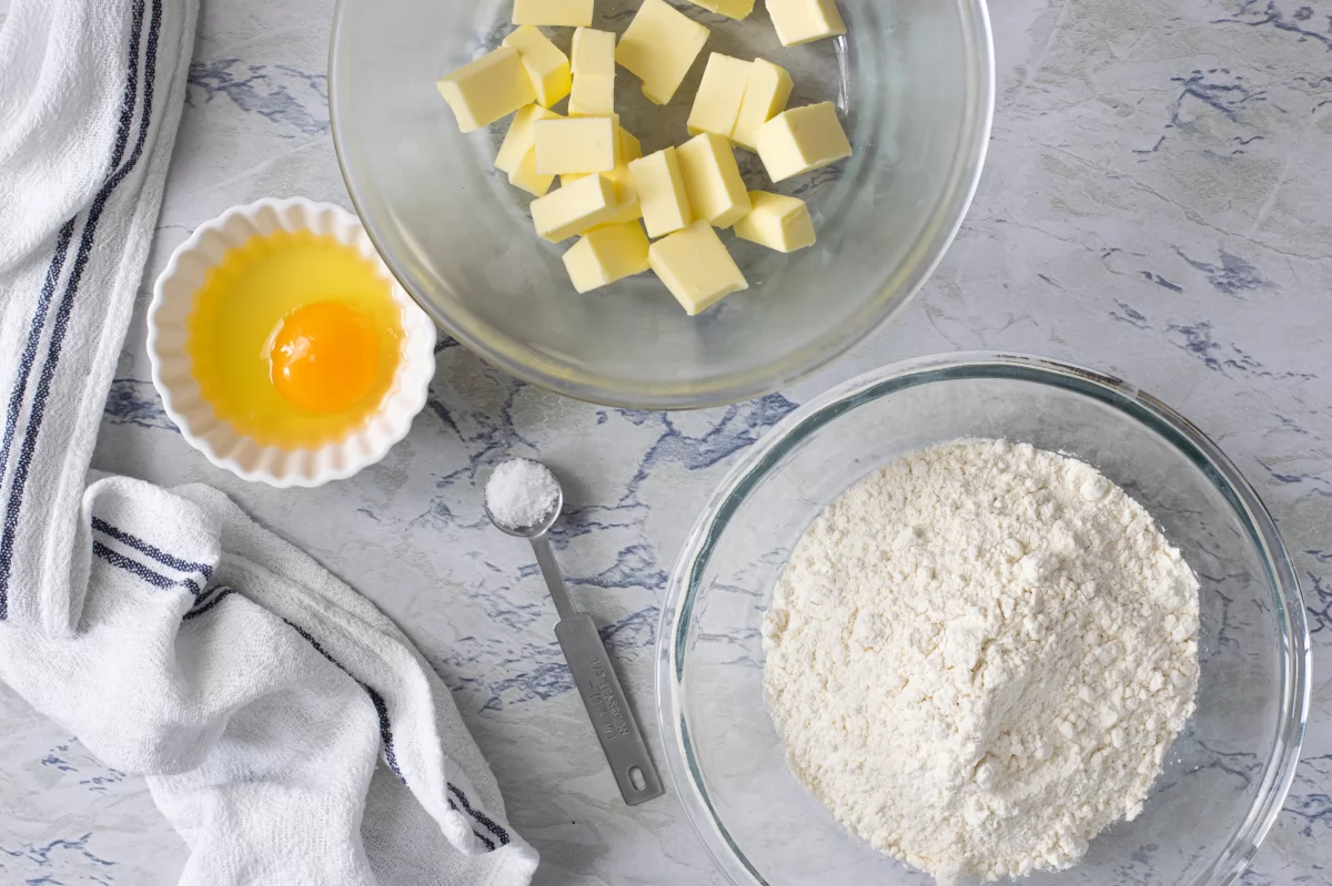 Tarta de limón 2 Ingredientes para la base de la tarta de limón