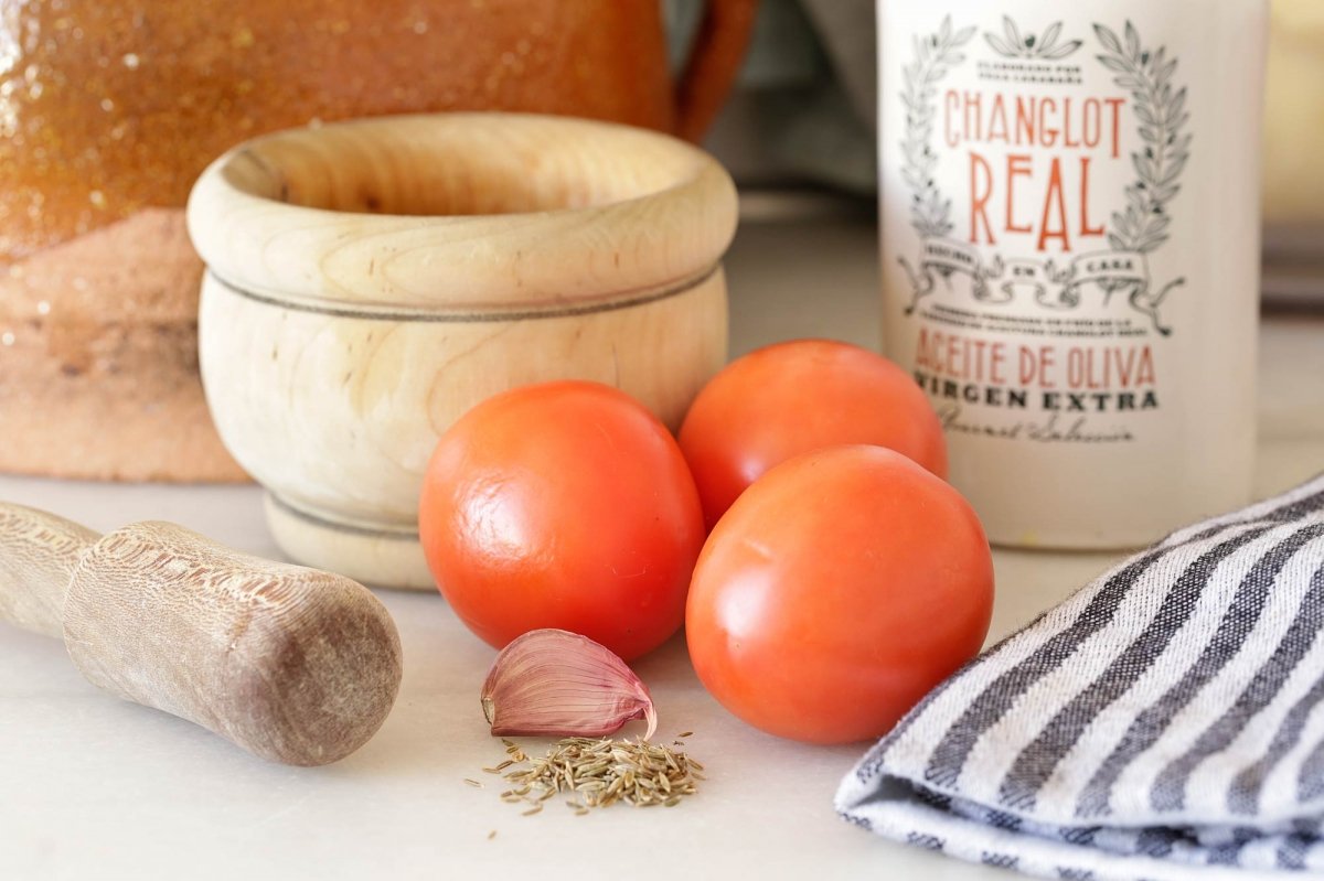 Ingredientes para la salsa de tomate