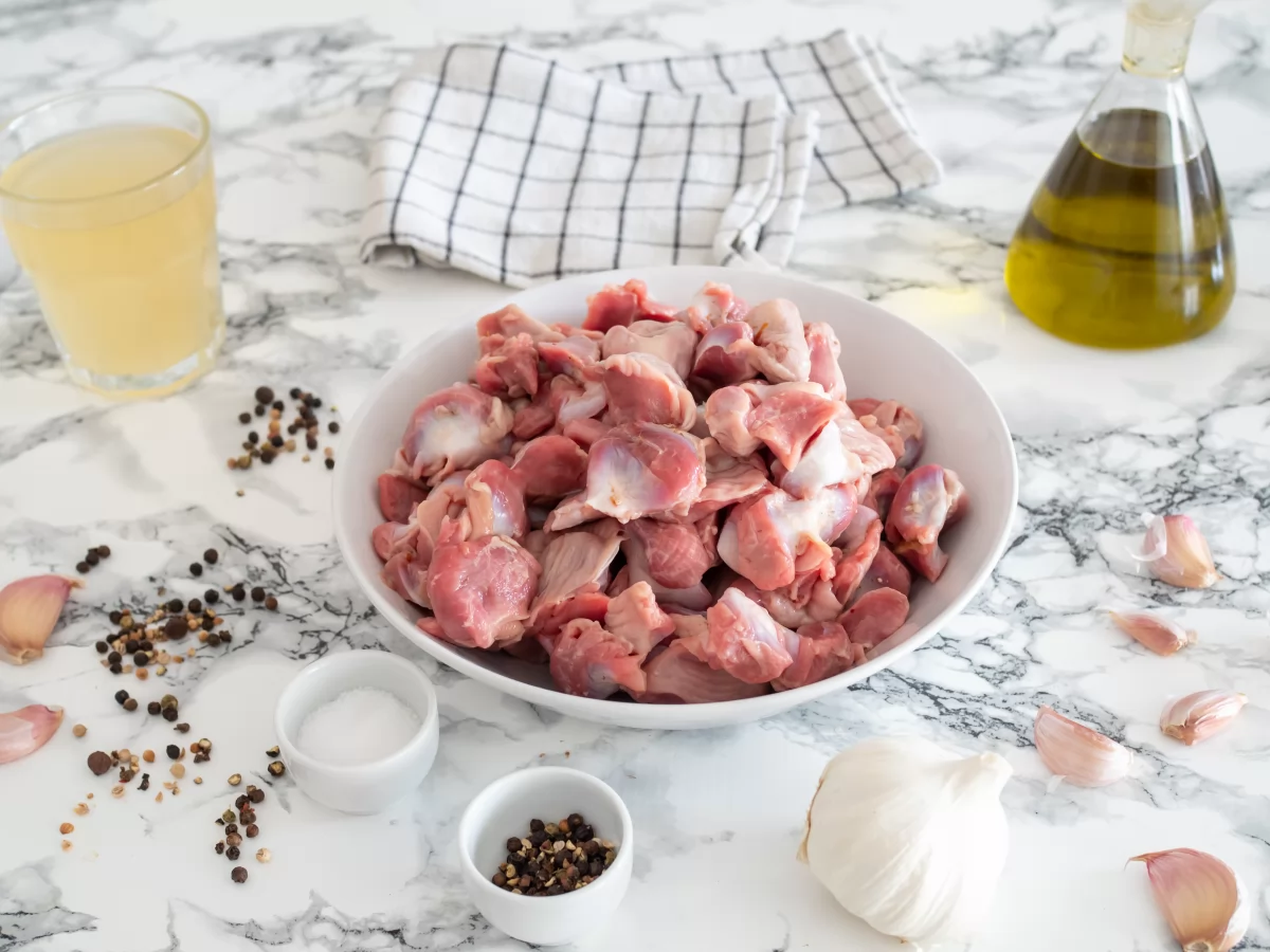 Mollejas de pollo al ajillo 1 Ingredientes para las mollejas de pollo al ajillo
