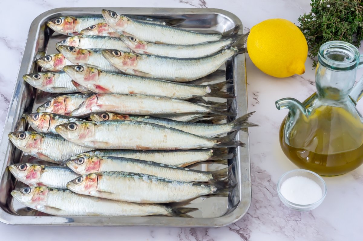 Ingredientes para las sardinas a la brasa