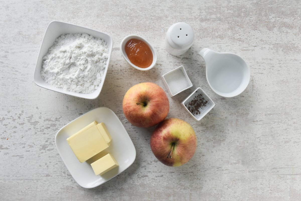 Ingredientes para las tartaletas de manzana
