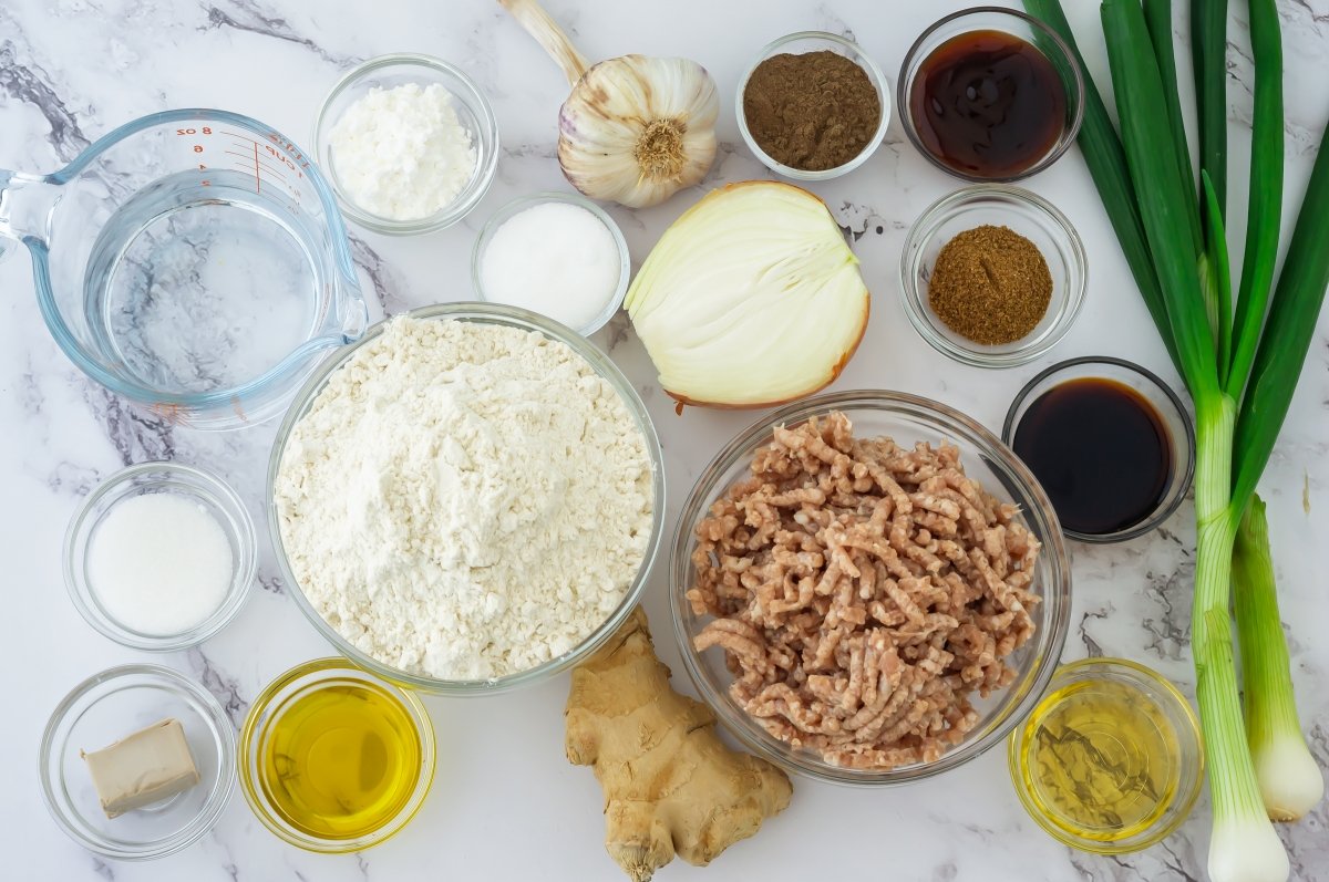 Ingredientes para los baozi