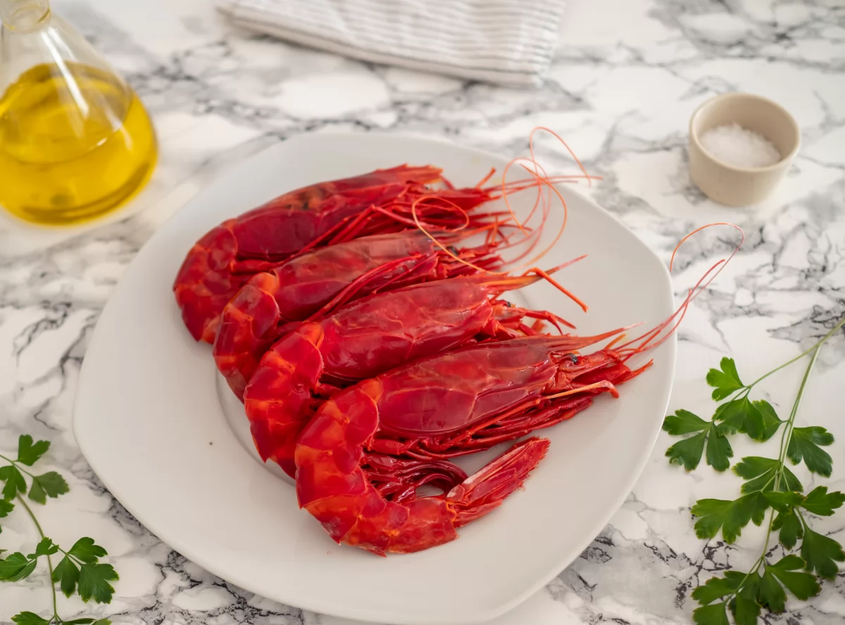 Ingredientes para los carabineros a la plancha