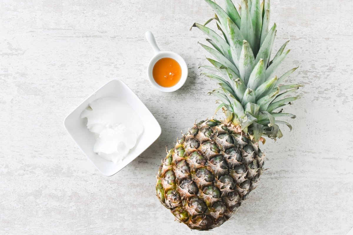 Ingredientes para los polos de piña