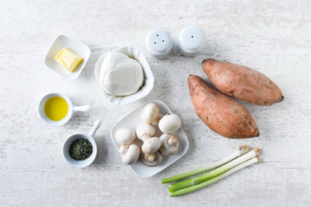 Ingredientes para preparar boniato relleno