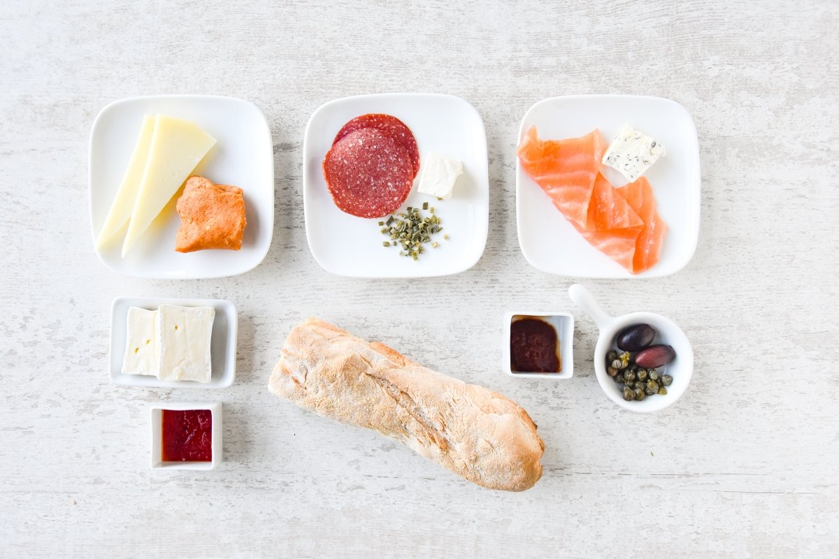 Ingredientes para preparar crostini
