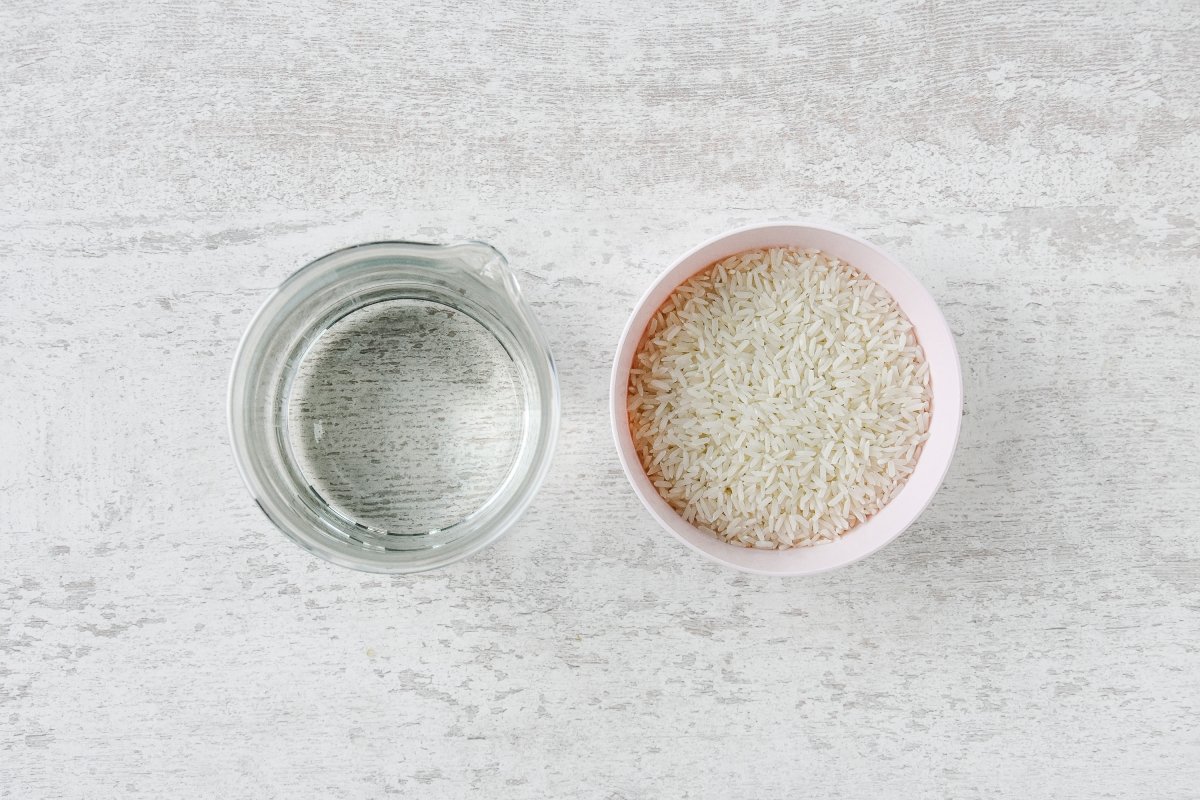 Ingredientes para preparar el arroz jazmín
