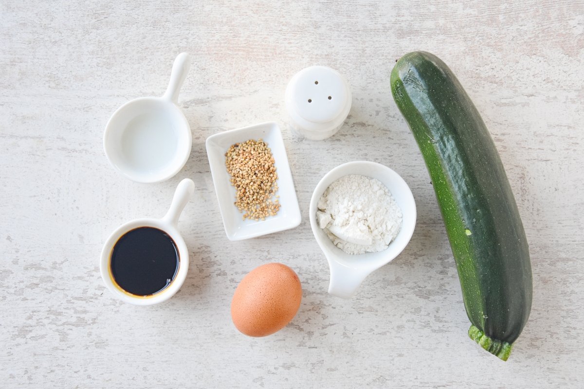 Ingredientes para preparar el hobak Jeon
