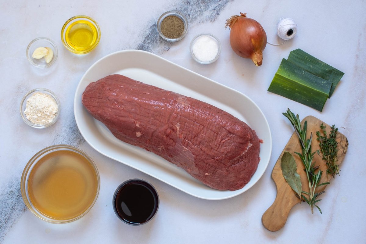 Ingredientes para preparar el roast beef