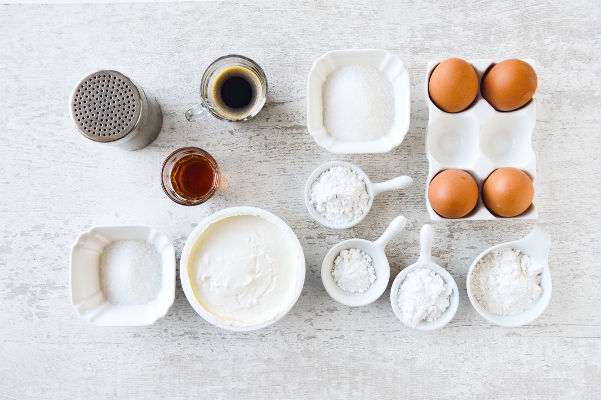Ingredientes para preparar el tiramisú sin gluten